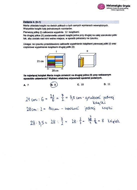 Egzamin ósmoklasisty 2023 z matematyki. Zadanie nr 4