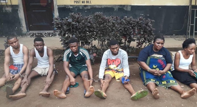 The suspects paraded by the police [NPF]