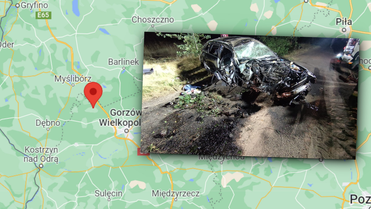 Dramatyczny wypadek koło Gorzowa. Kierowca zostawił rannego pasażera i uciekł