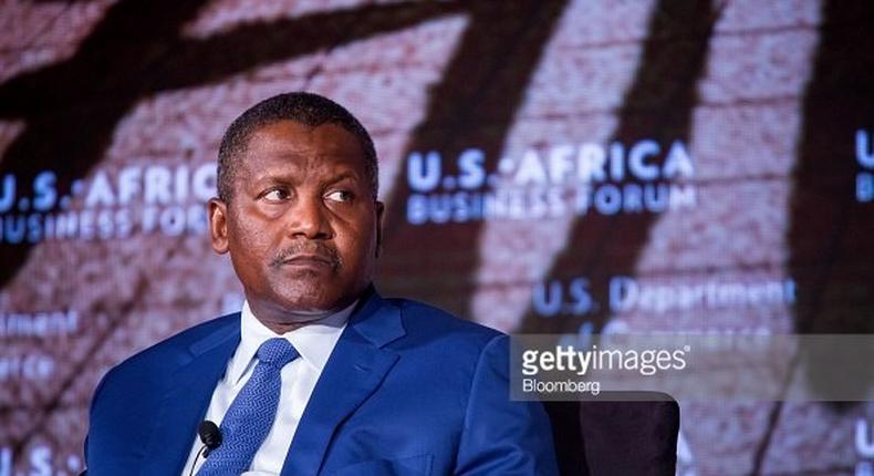 Aliko Dangote at the U.S. Africa Business Forum in New York, U.S., on Wednesday, Sept. 21, 2016
