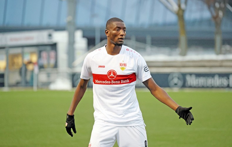 Serhou Guirassy  in Stuttgart's colours
