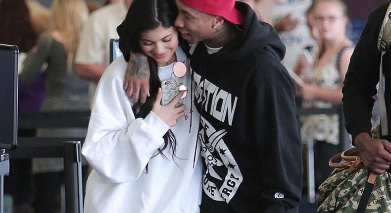 Kylie Jenner, Tyga turn on PDA at the airport