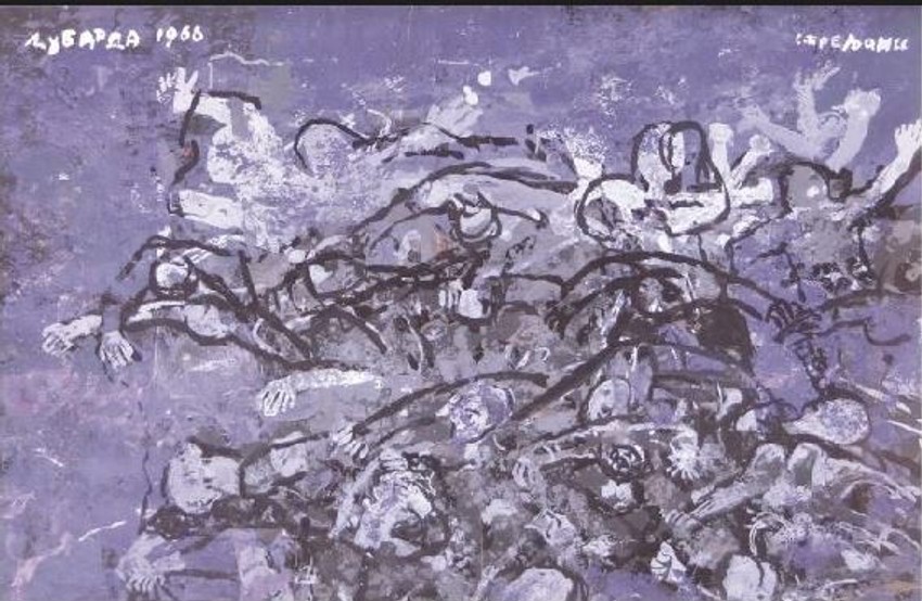 Slika Petra Lubarde iz ciklusa "Kragujevac 1941"