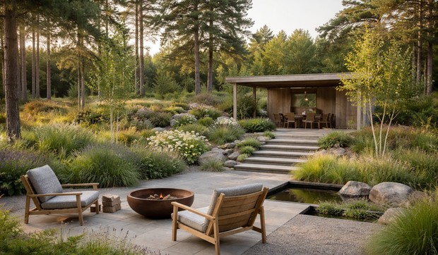 Nordijski vrt - ilustracija