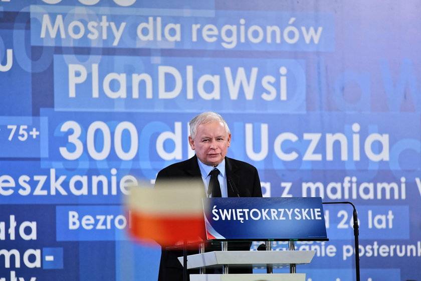 Jarosław Kaczyński na konwencji PiS w Kielcach