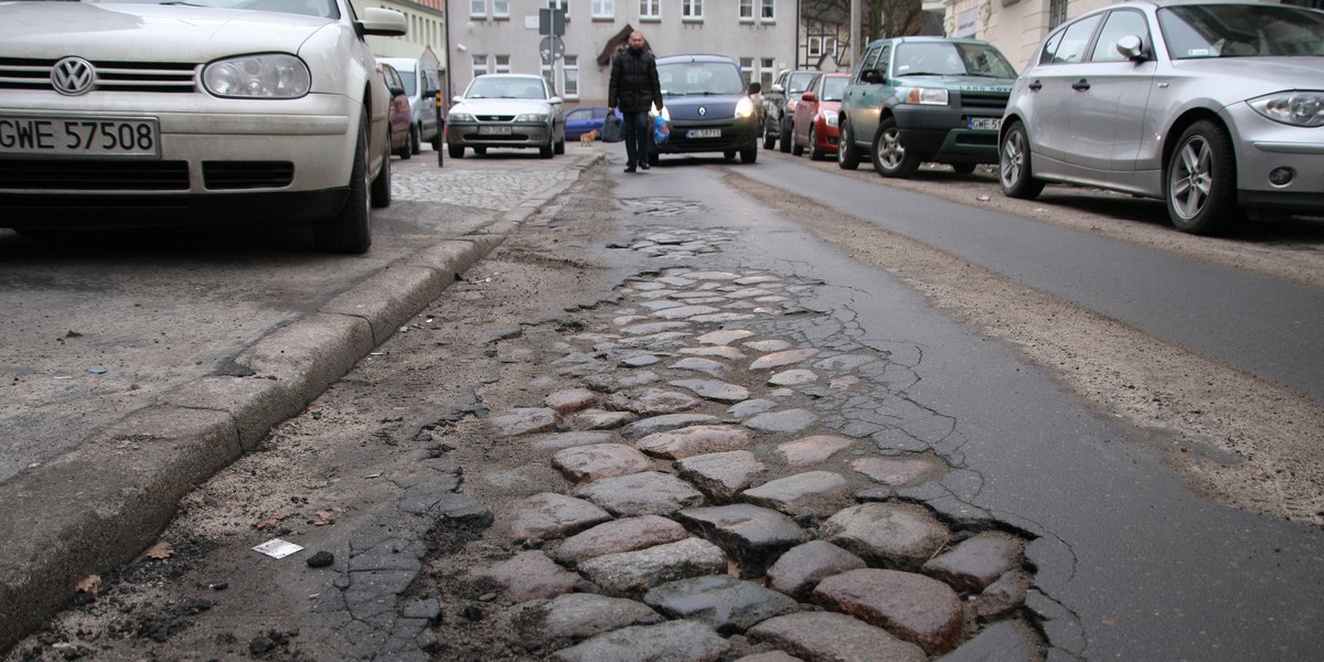 Dziury na ulicach w Gdańsku