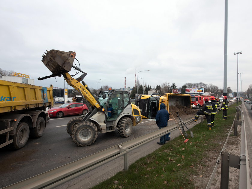 Wypadek ciężarówki na Teofilowie