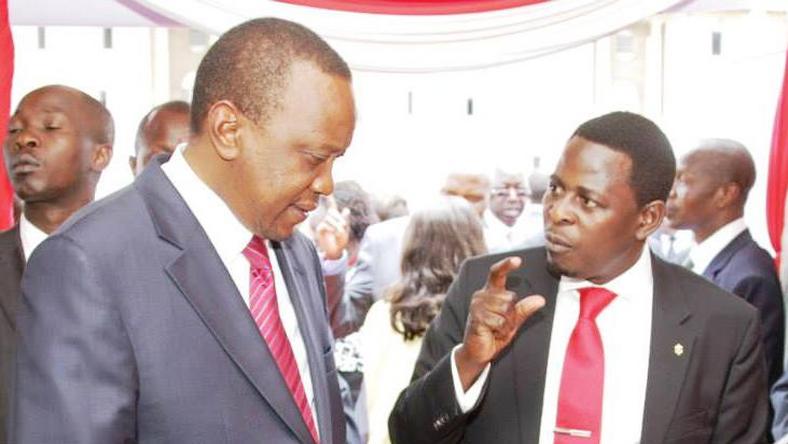 Businessman Gor Semelang'o with President Uhuru Kenyatta