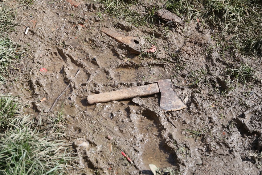 Sekira u dvorištu porodične kuće