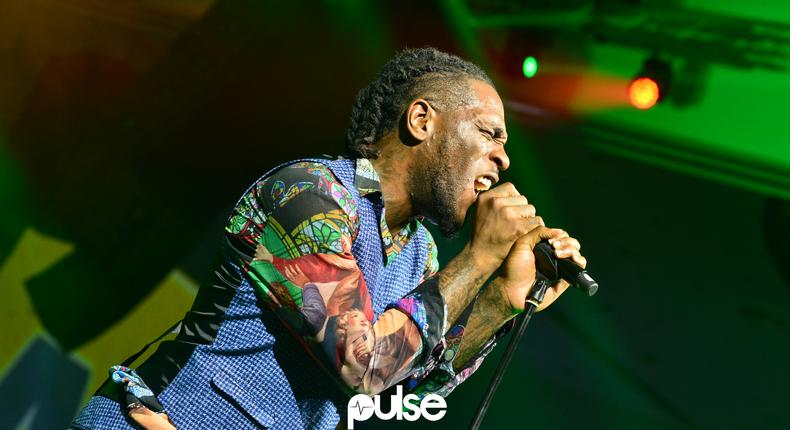 Burna Boy, captured here performing at his 'Burna Live in Concert', has got Twitter talking with his 'African Giant' response to Coachella