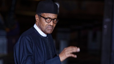 President Muhammadu Buhari leaves office on May 29, 2023 [Bernard Menigault/Alamy]