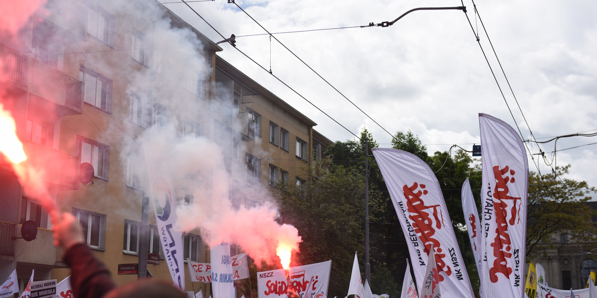 Wrocław. Protest pracowników kopalni Turów