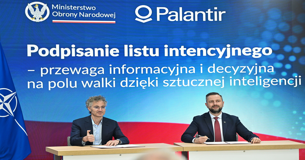 MON podpisał list z Palantir ws. AI i danych wojskowych