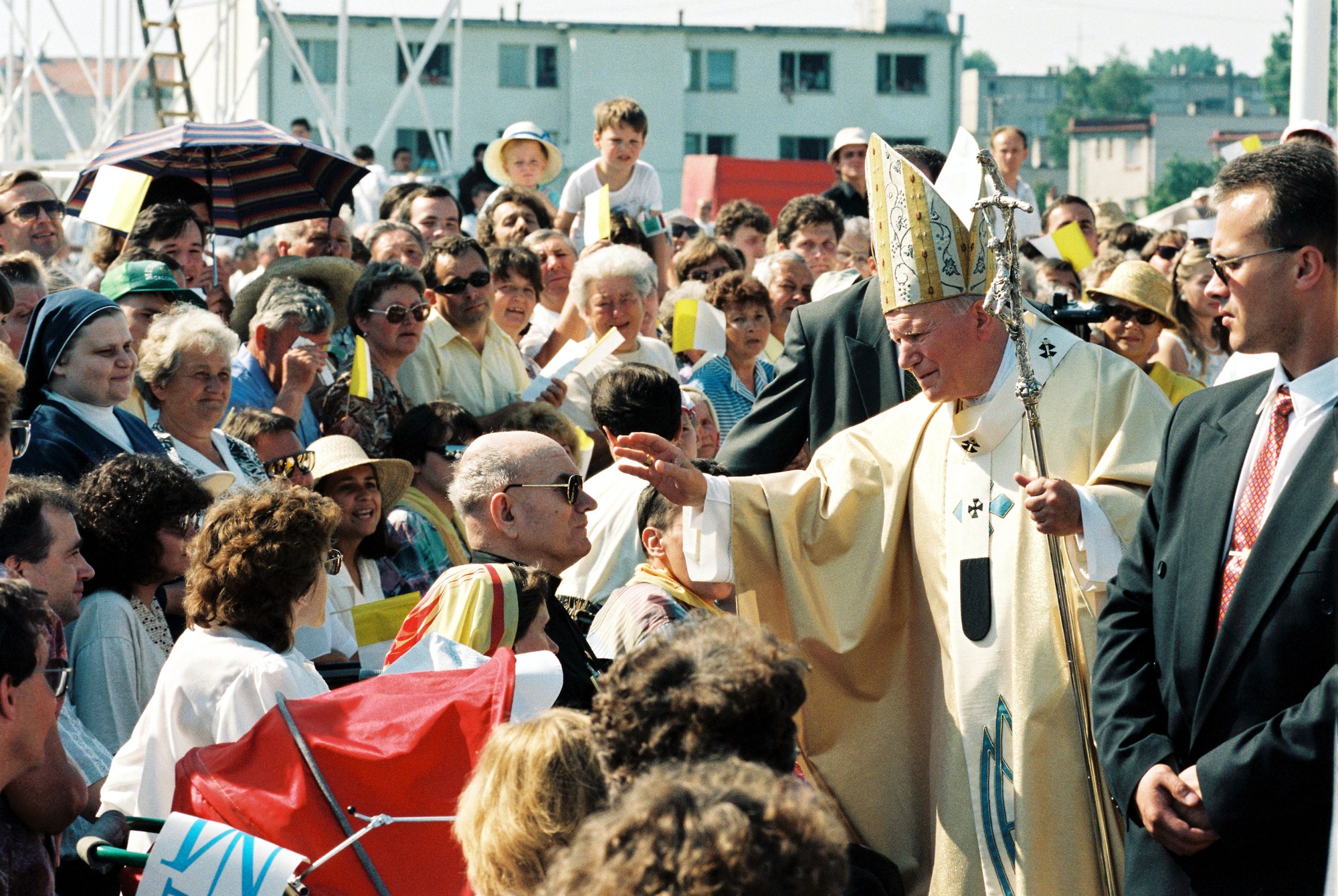 Pápež Ján Pavol II. na návšteve Slovenska v roku 1995.