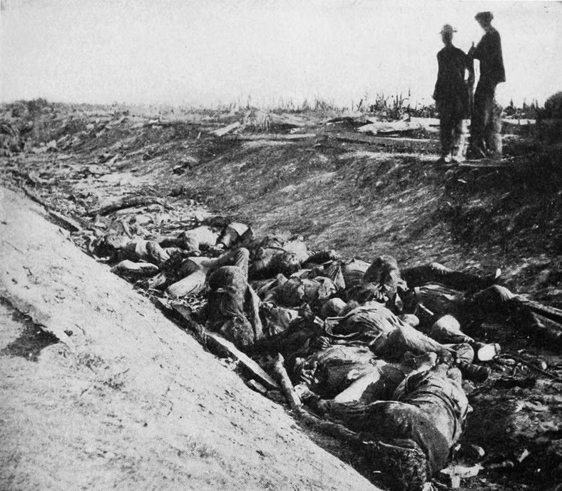 Chowanie ciał poległych w bitwie pod Antietam 