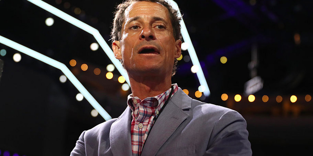 Anthony Weiner at the Democratic National Convention in Philadelphia.