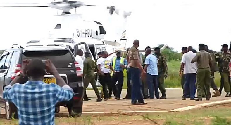 Video captures dramatic moment as Governor Mike Sonko engaged police officers in a fist fight