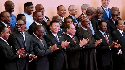 A group photograph with Chinese President Xi Jinping and African leaders attending the Forum on China-African Cooperation in Beijing, China, Monday September 3, 2018.