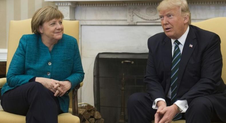 US President Donald Trump and German Chancellor Angela Merkel held talks at the White House in Washington DC, on March 17, 2017