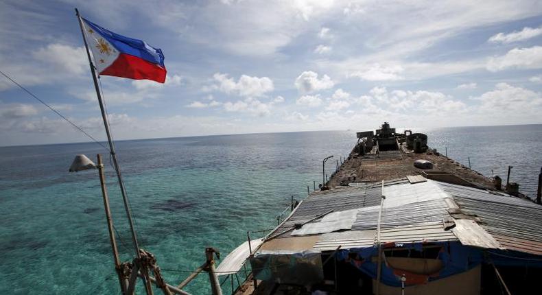 A dilapidated Philippine Navy ship