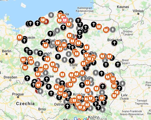 Mapa pedofilii w Kościele