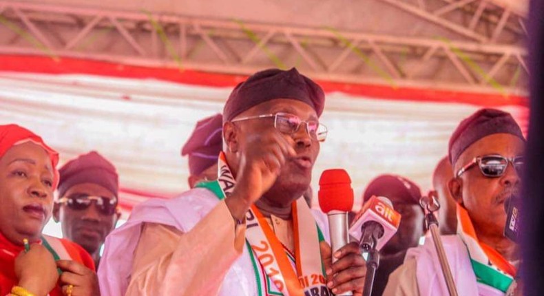 PDP Presidential candidate Atiku Abubakar at a campaign rally in Jalingo, Taraba state