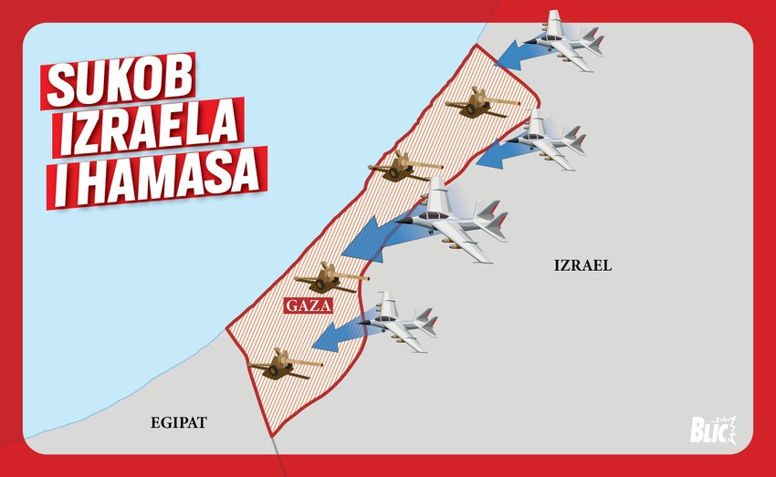 Mapa Gaza