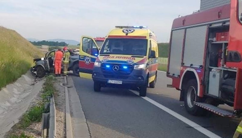 Groźna kolizja na S-1 między Pietrzykowicami i Łodygowicami