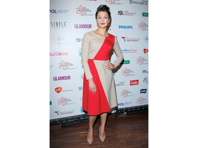 Anna Popek na gali finałowej kampanii 'Piękna, bo zdrowa'