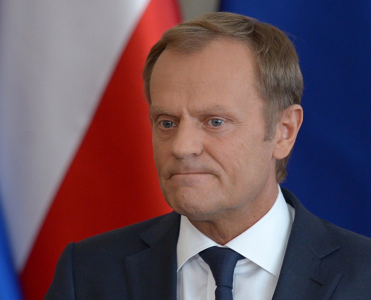 Premier RP Donald Tusk podczas konferencji prasowej nt. nagrań rozmów polityków upublicznionych przez tygodnik "Wprost"
