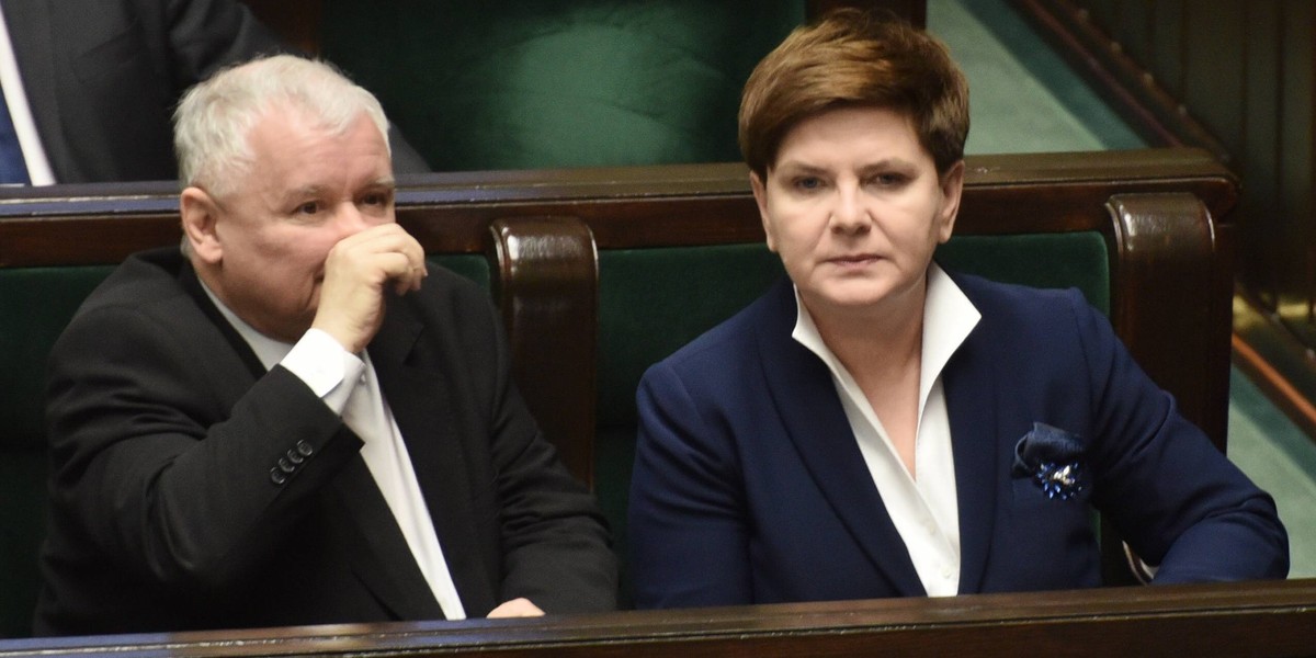 Jarosław Kaczyński i Beata Szydło