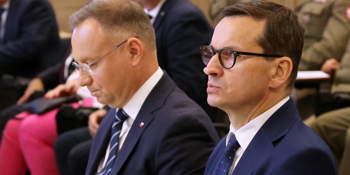 Prezydent Andrzej Duda i premier Mateusz Morawiecki