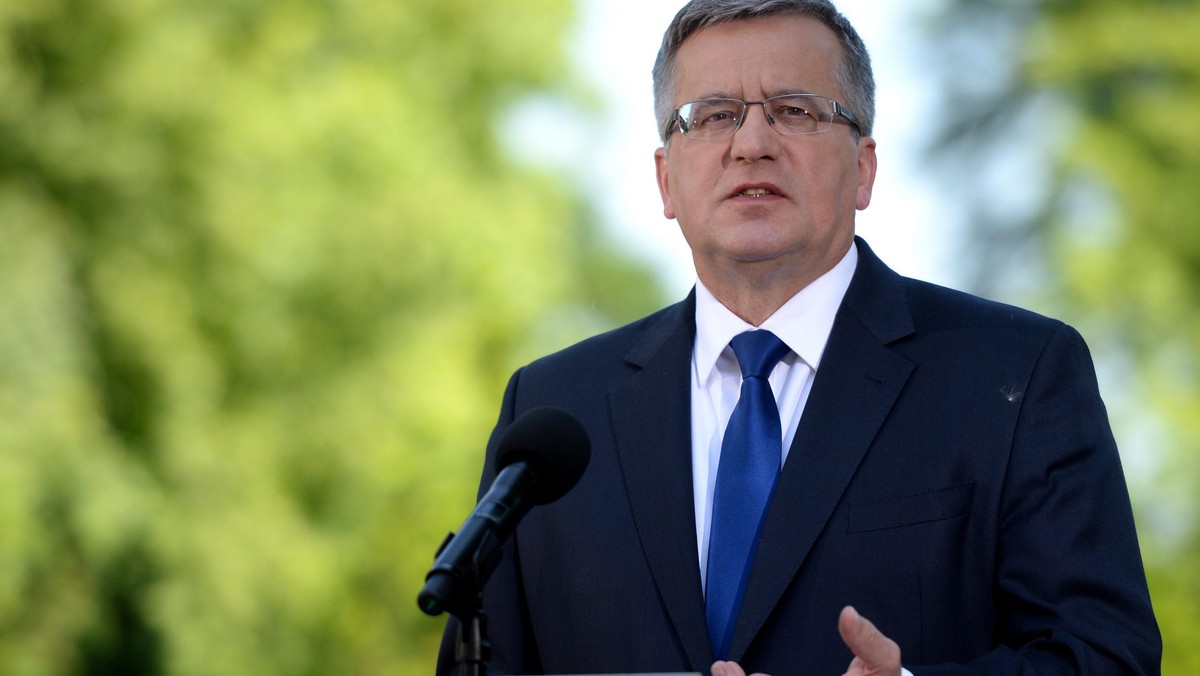 WARSZAWA PREZYDENT KOMOROWSKI WYBORY DO PE BRIEFING