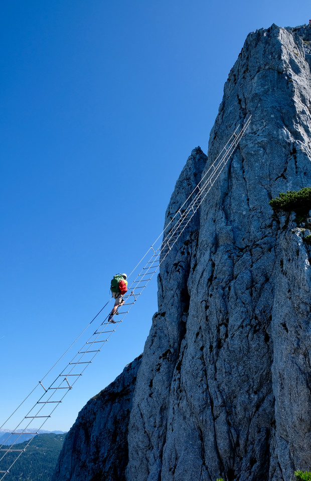 The Sky Ladder - drabina na via ferracie Donnerkogel w Salzkammergut (Austria)