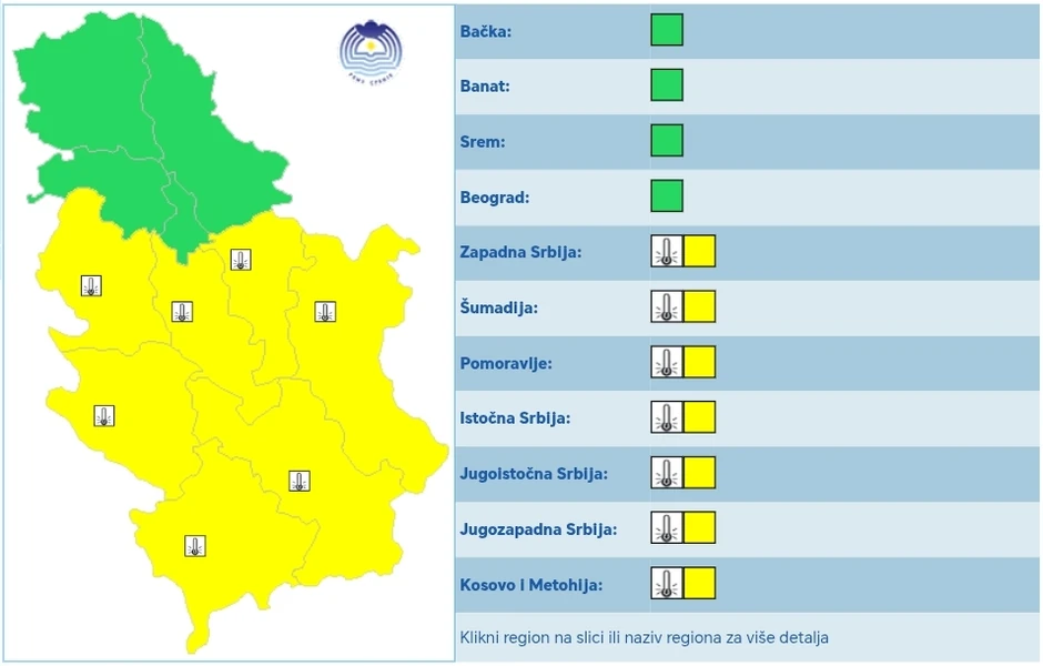 Upozorenje na prizemni mraz važi za celu Srbiju, osim za Vojvodinu i Beograd