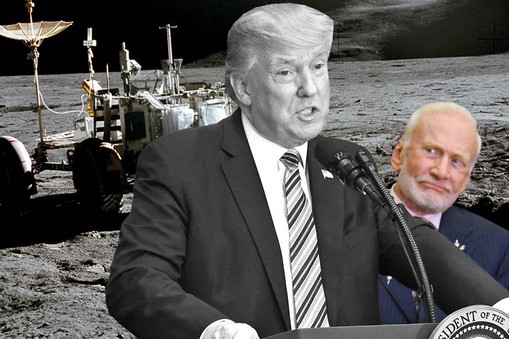 Trump, Buzz Aldrin i księżyc  