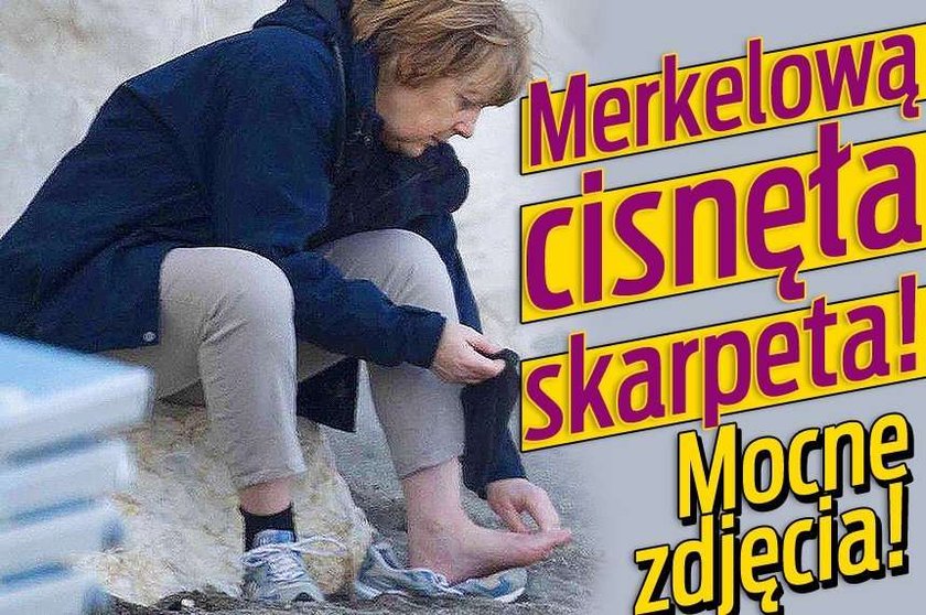 Merkelową cisnęła skarpeta. MOCNE ZDJĘCIA