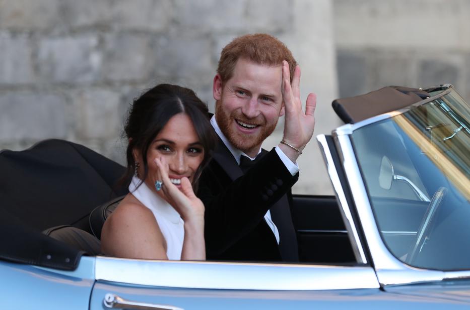 Meghan Markle és Harry herceg esküvőjük után /Fotó: AFP