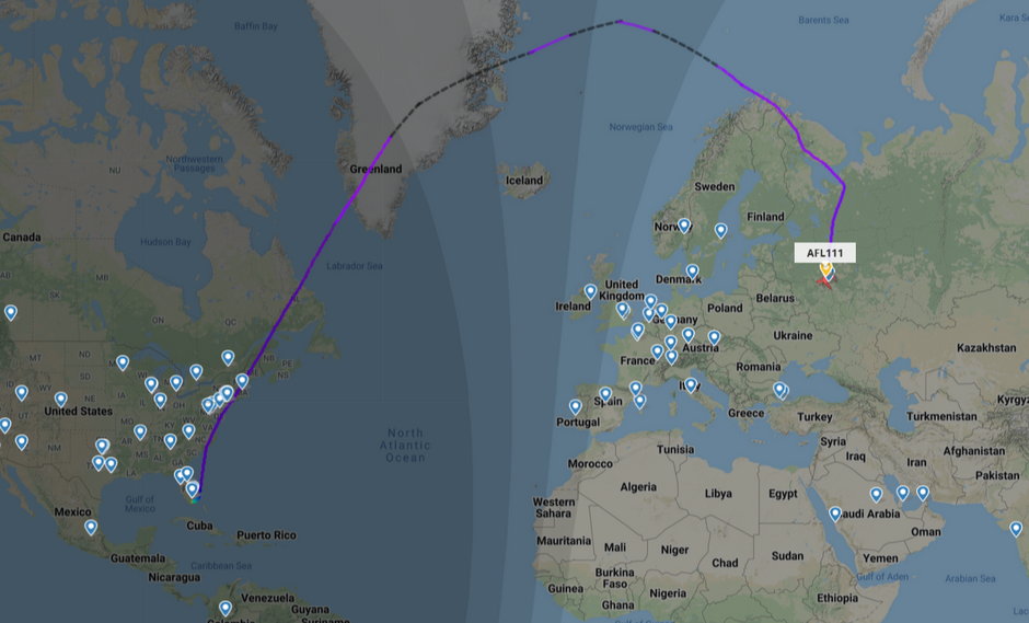 Trasa z Miami do Moskwy 