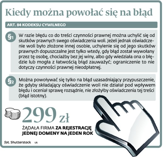 Kiedy można powołać się na błąd