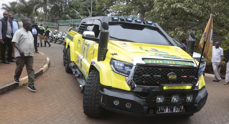 A Toyota Tundra which was used by President William Ruto to campaign in 2022