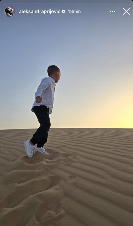 Aleksandra Prijović sa porodicom na odmoru