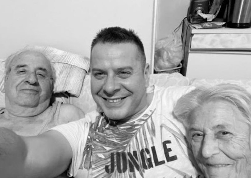 Vlado Georgijev sa roditeljima