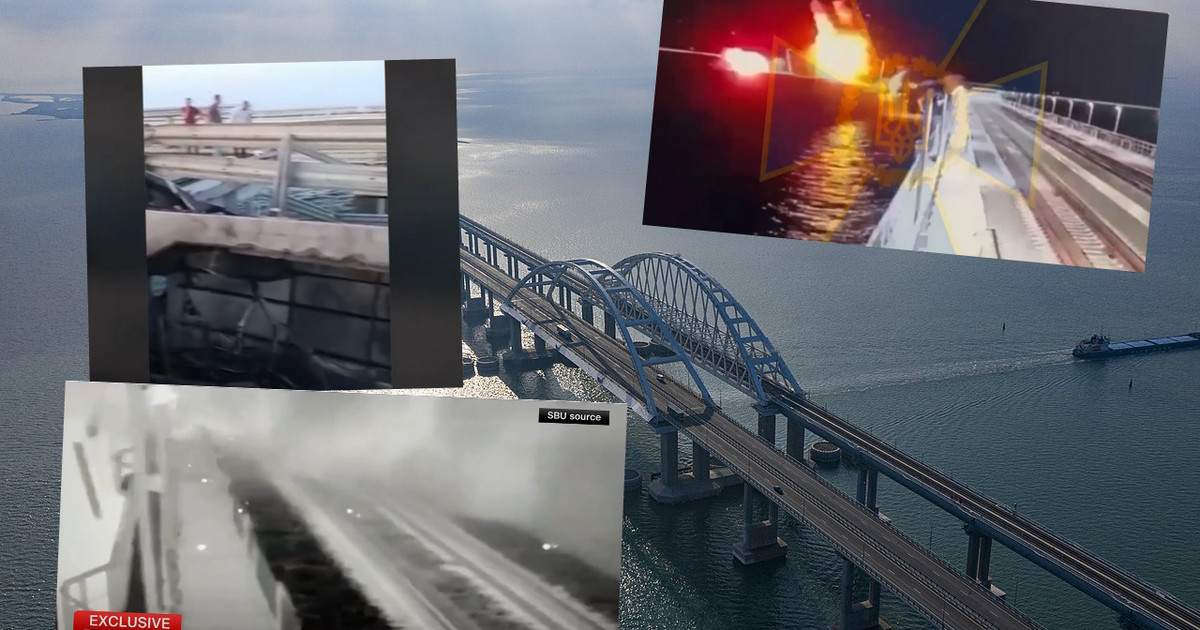 Attack on the Crimean Bridge.  These recordings were shown for the first time [WIDEO]