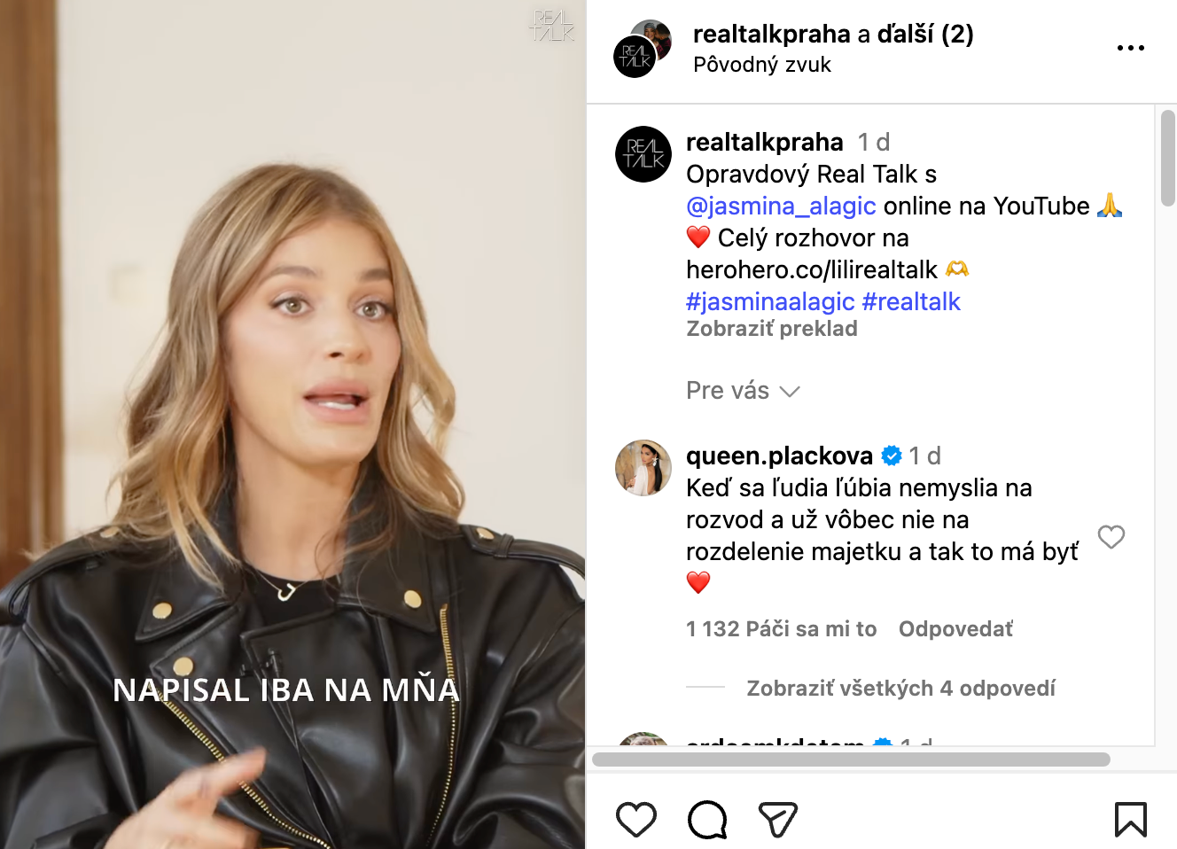 Jasminu otázka zaskočila.