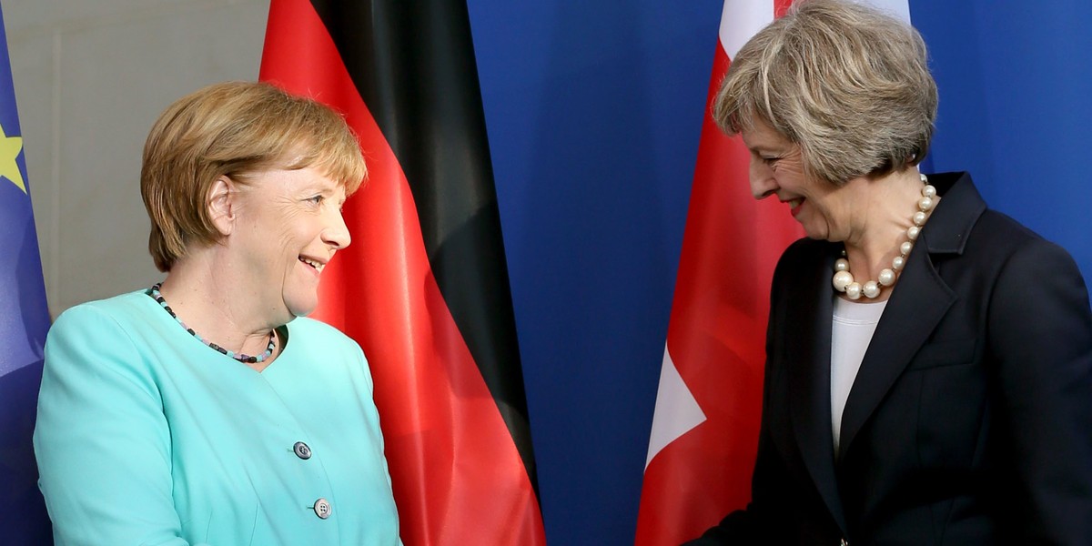 Premier Wielkiej Brytanii - Theresa May i kanclerz Niemiec - Angela Merkel