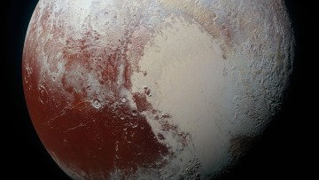 Charakterystyczne serce na powierzchni Plutona