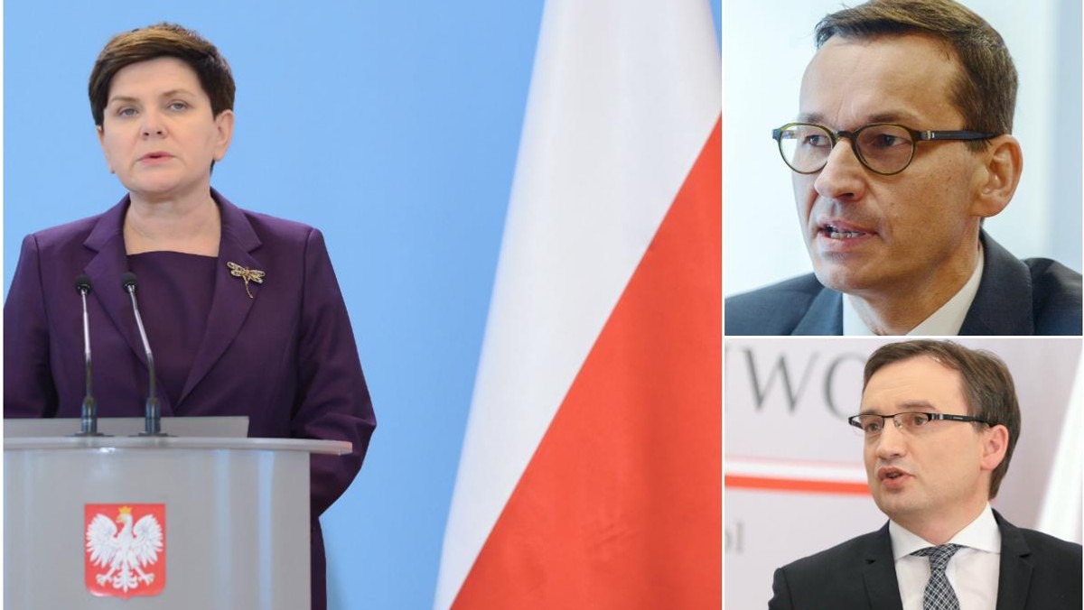 Beata Szydło, Mateusz Morawiecki i Zbigniew Ziobro