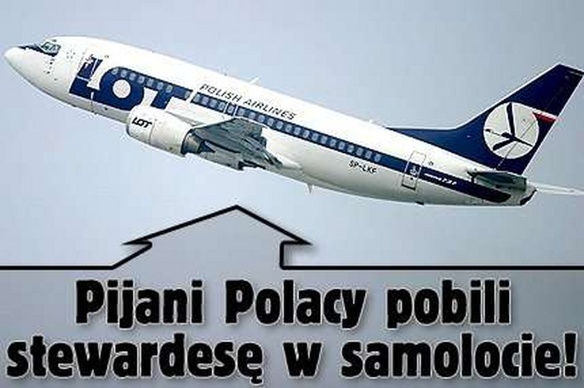 Pijani Polacy pobili stewardesę w samolocie!