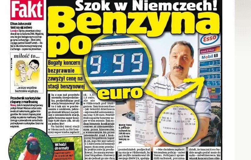 Szok! Benzyna po 40 zł za litr!